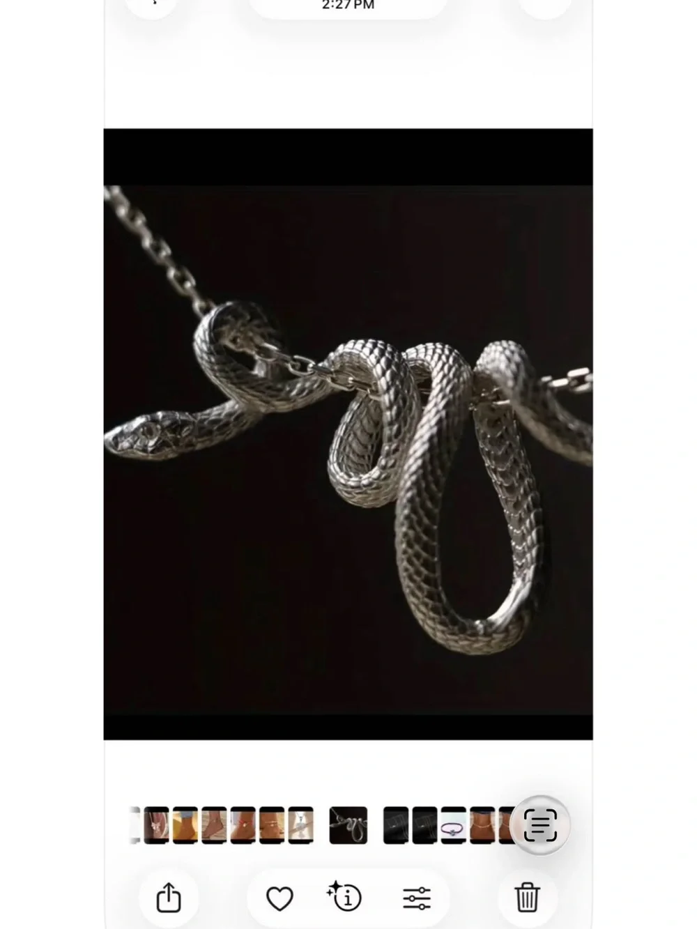 New. Delicate Egyptian Snake necklace - Picture 1 of 1